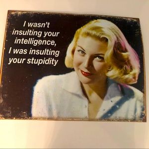 Metal Distressed Tin Sign